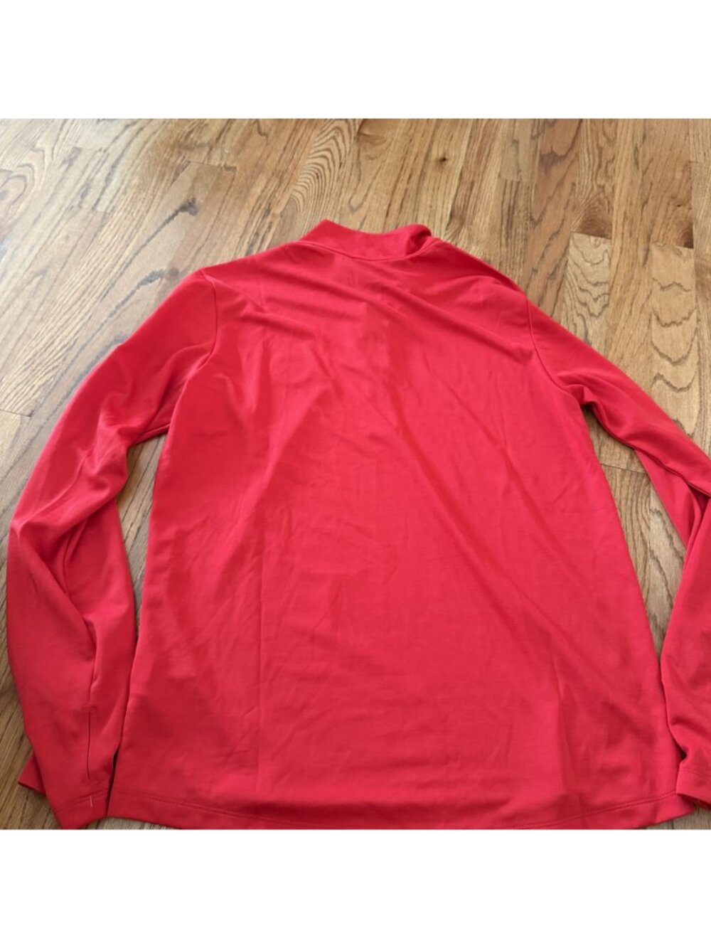 Nike Mens 3/4 Zip Red Hawks Long Sleeve Shirt Medium - Picture 6 of 7